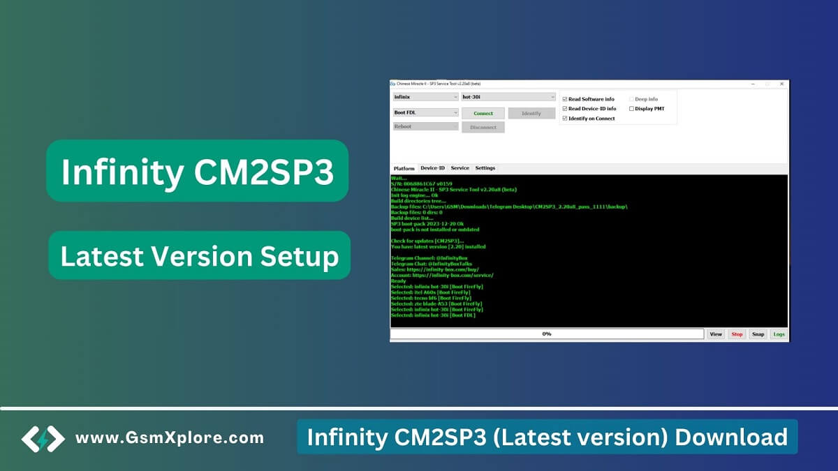 Infinity CM2SP3 Latest Setup